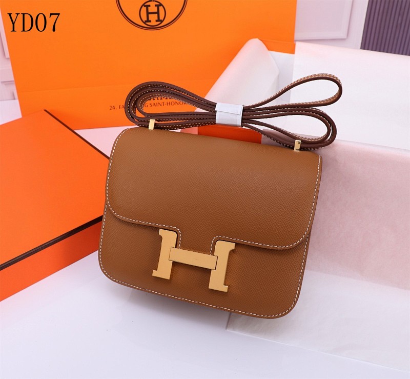 Hermès Constance YD07 Handbag – Classic Tan Leather with Gold Hardware