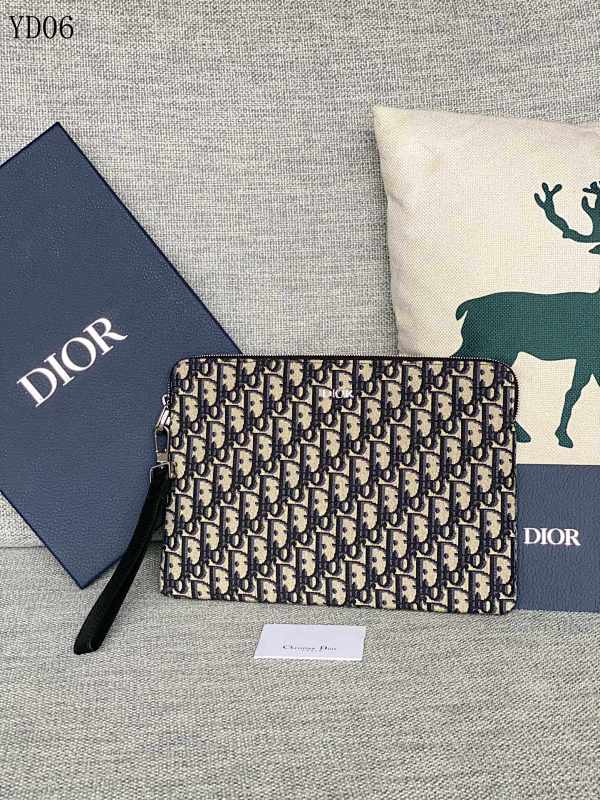 Diiior A251 Oblique Print Clutch Wallet