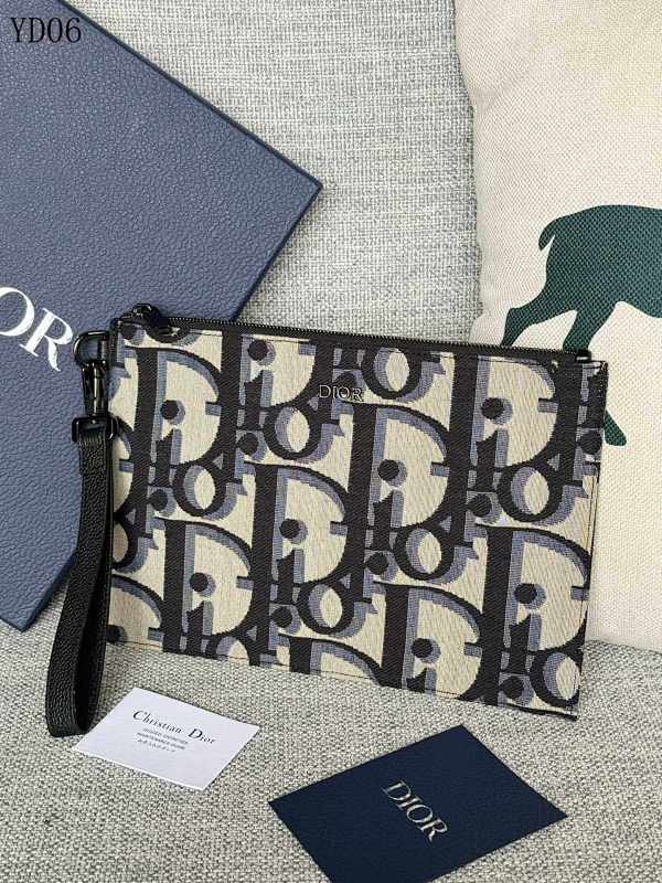 Diiior YD06030 Medium Oblique Print Clutch Wallet