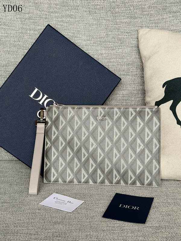 Diiior 2ESCA339YSE_H05E Oblique Print A4 Clutch Wallet