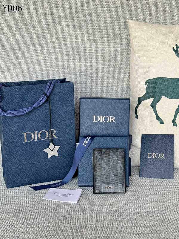 Diiior YD06018 Oblique Print Men’s Bifold Card Holder
