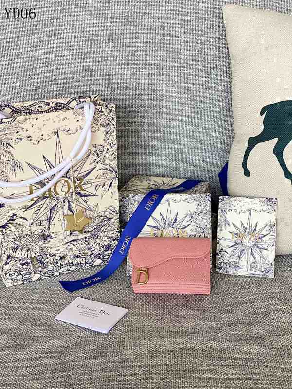 Diiior S5644CTZQ_M928 Pink Canvas Wallet