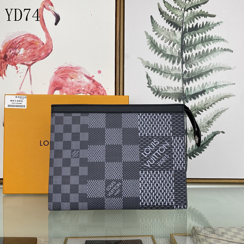 LVutton YD74 Pochette Voyage Damier Graphite Clutch