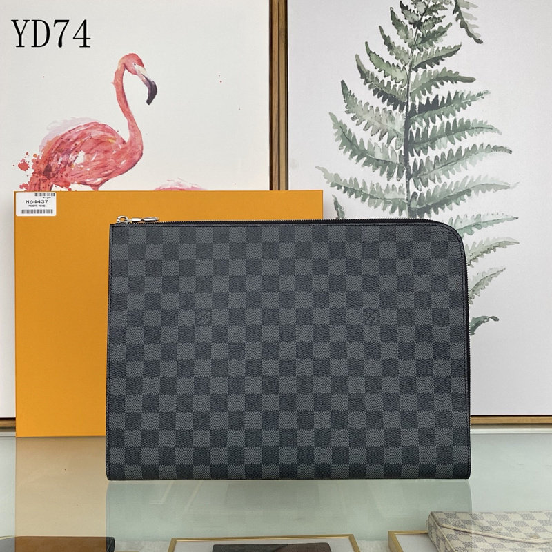 LVutton YD74026 Pochette Jour Large Damier Graphite