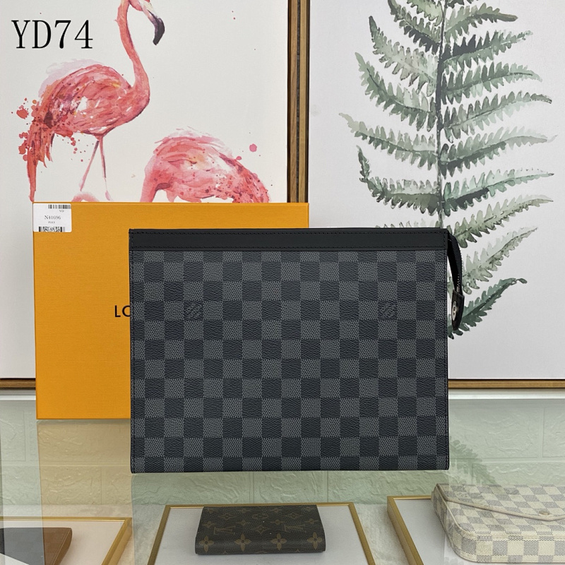 LVutton YD74025 Pochette Voyage Medium Black Damier Eclipse