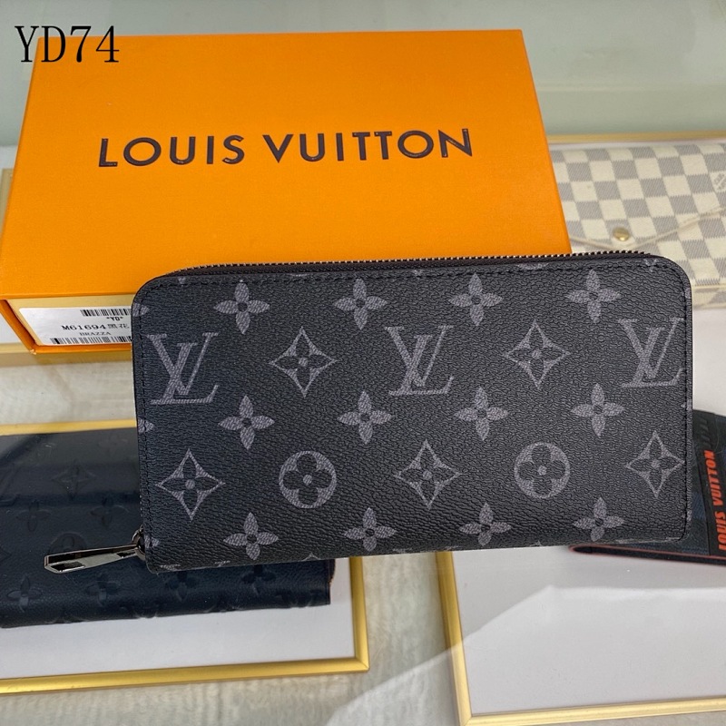 LVutton M61694 Monogram Eclipse Zippy Wallet