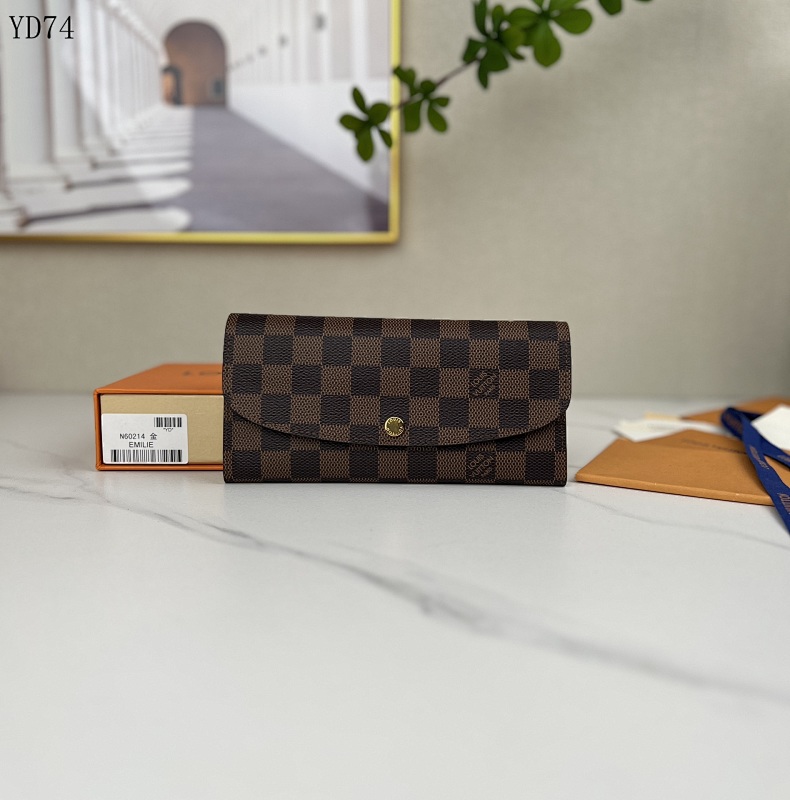 LVutton N60214 Emilie Wallet in Damier Ebene