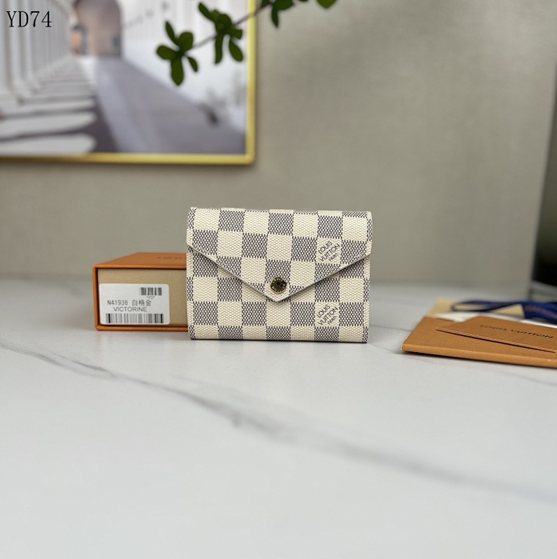 LVutton YD74018 Victorine Wallet Damier Ebene Checkered