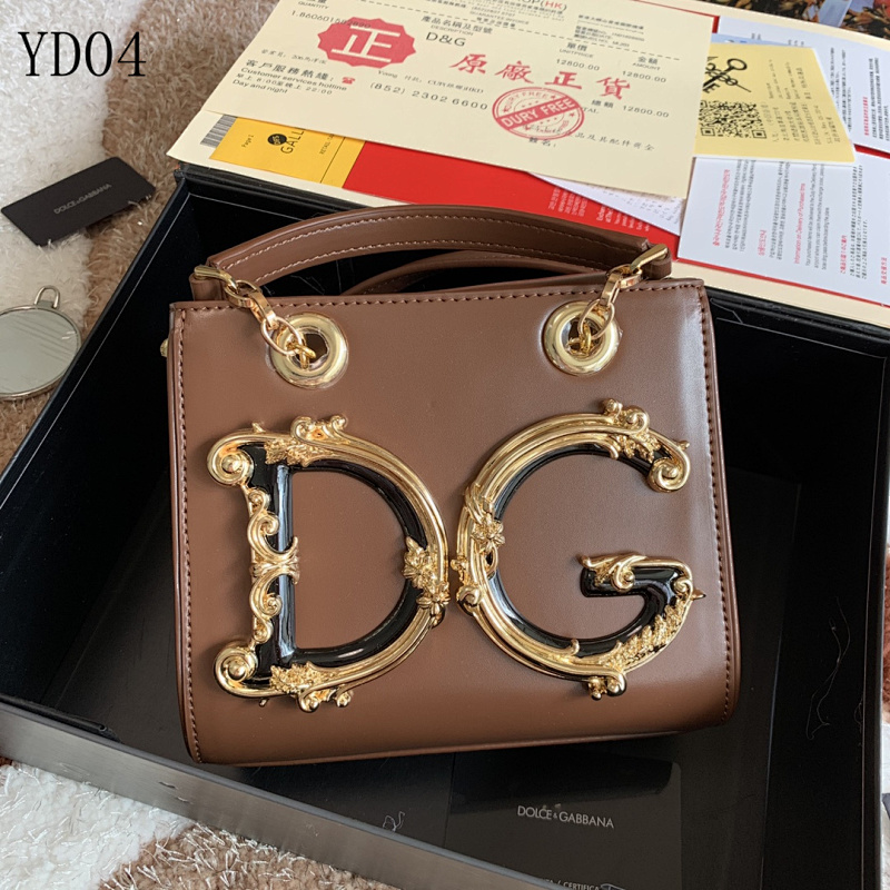 Dolce & Gabbana D&G 5180 Brown Leather Clutch Bag