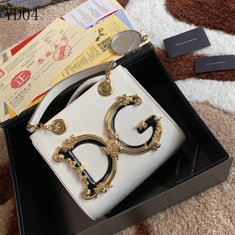 Dolce & Gabbana D&G Model 5180 White Leather Clutch