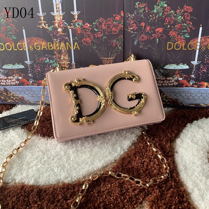 Dolce & Gabbana YD04 Pink Leather Wallet on Chain