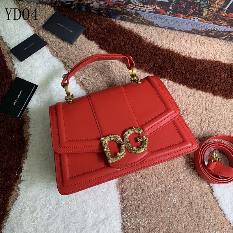 Dolce & Gabbana DG4156 Red Leather Crossbody Bag