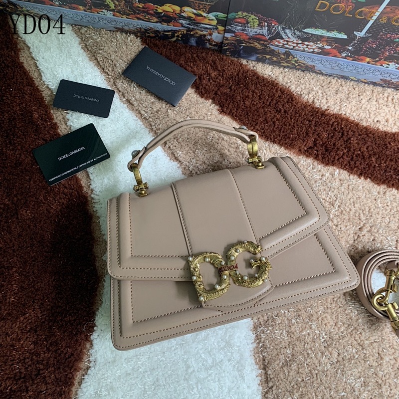 Dolce & Gabbana DG Amore White Leather Handbag