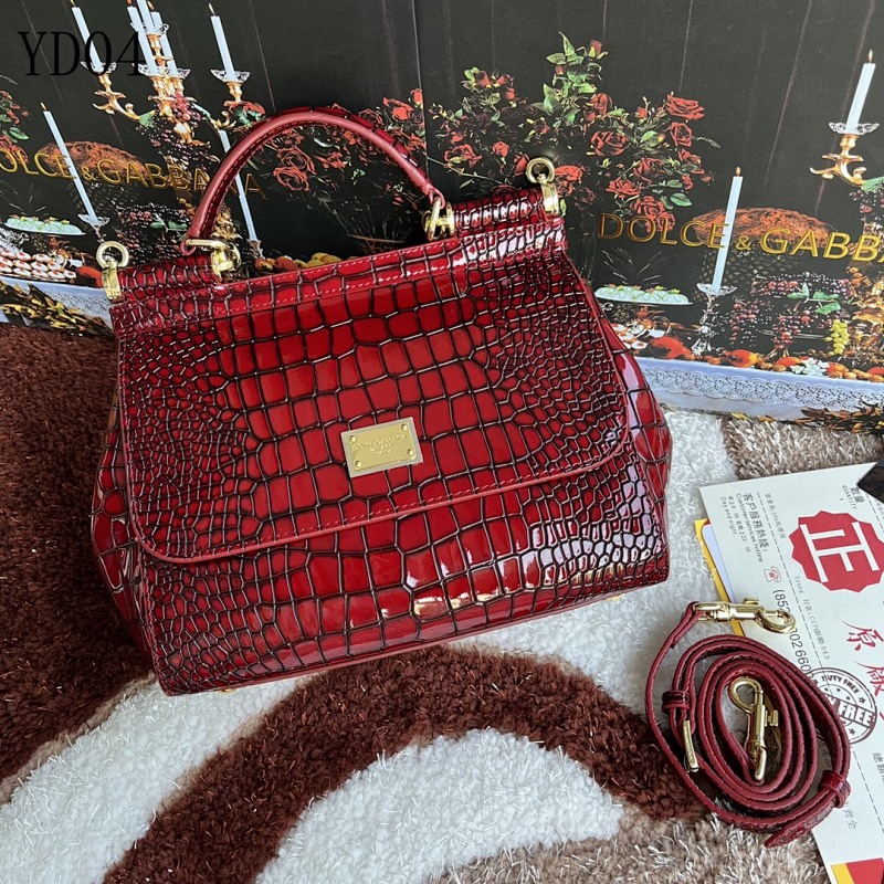 Dolce & Gabbana 4136 Crocodile-Embossed Handbag