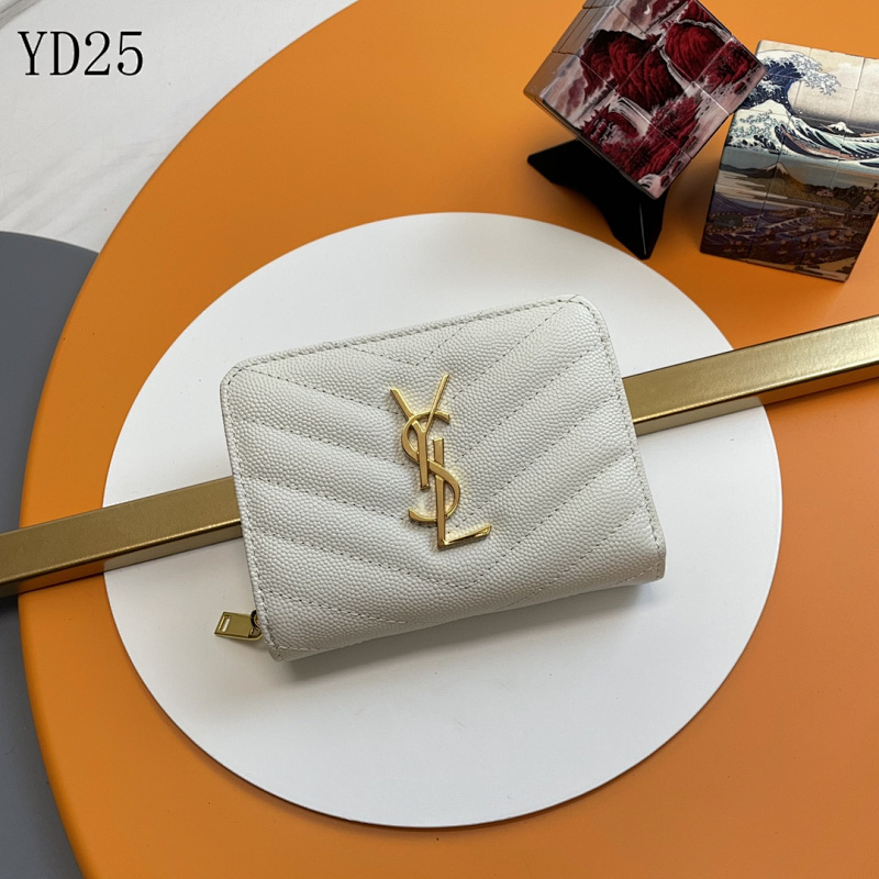 SntLaurent YSL Monogram Quilted Wallet Card Holder