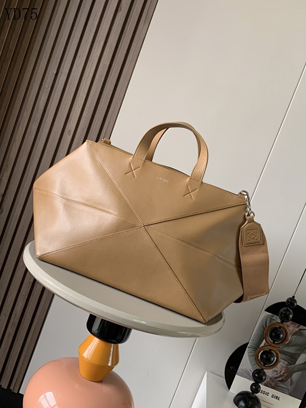 L03wee Puzzle Fold Large Tote Bag in Oak Brown