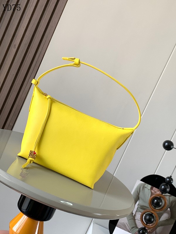 L03wee 9009 Vibrant Yellow Structured Shoulder Bag