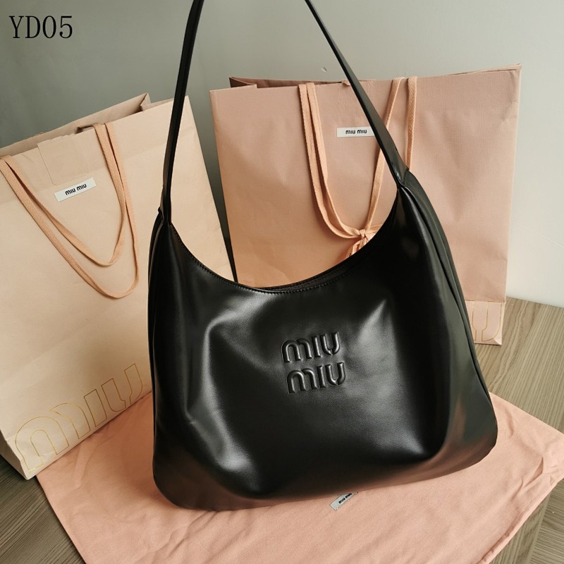 MiuuMiuu YD05 Hobo Bag – Smooth Italian Calfskin Shoulder Bag