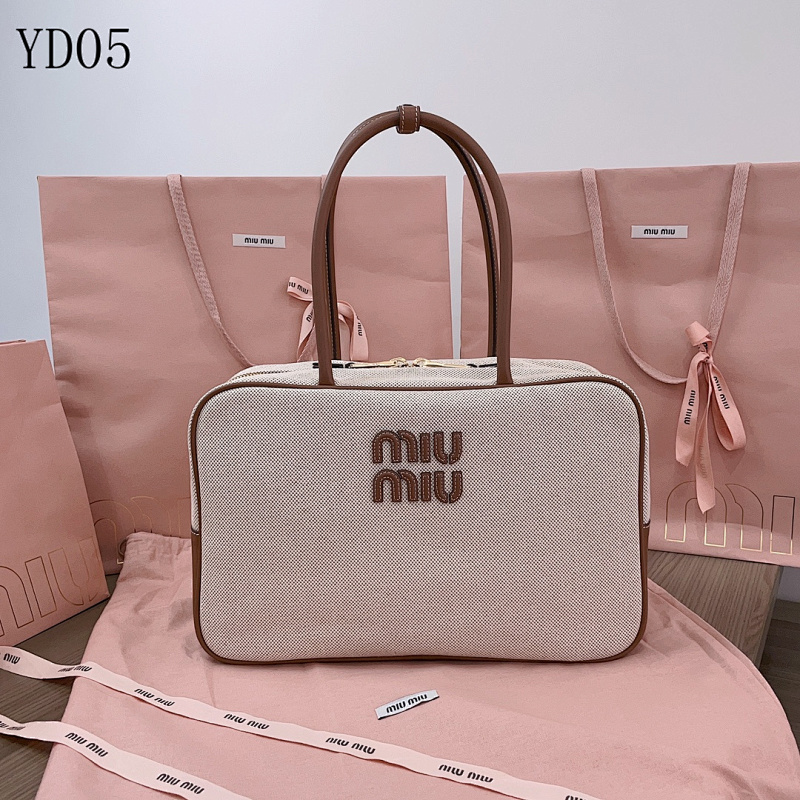 MiuuMiuu 5BB117 Canvas Tote Bag