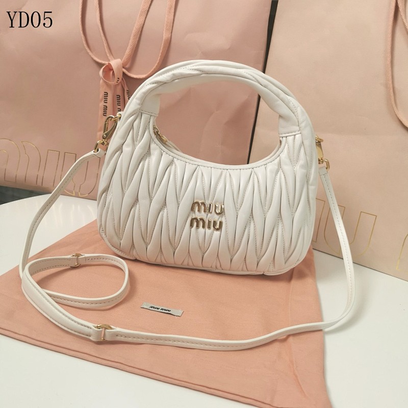 MiuMiu 5BC125 MiuWander Matelasse Leather Handbag