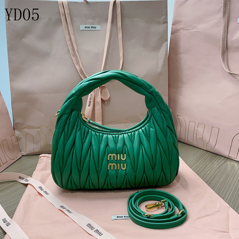 MiuuMiuu 5BC125 Quilted Leather Shoulder Bag