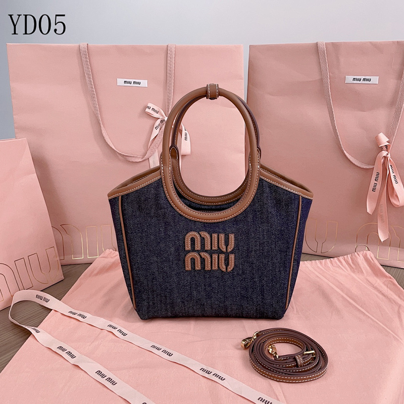 MiuuMiuu 5BG288 Limited Edition Denim Tote Bag