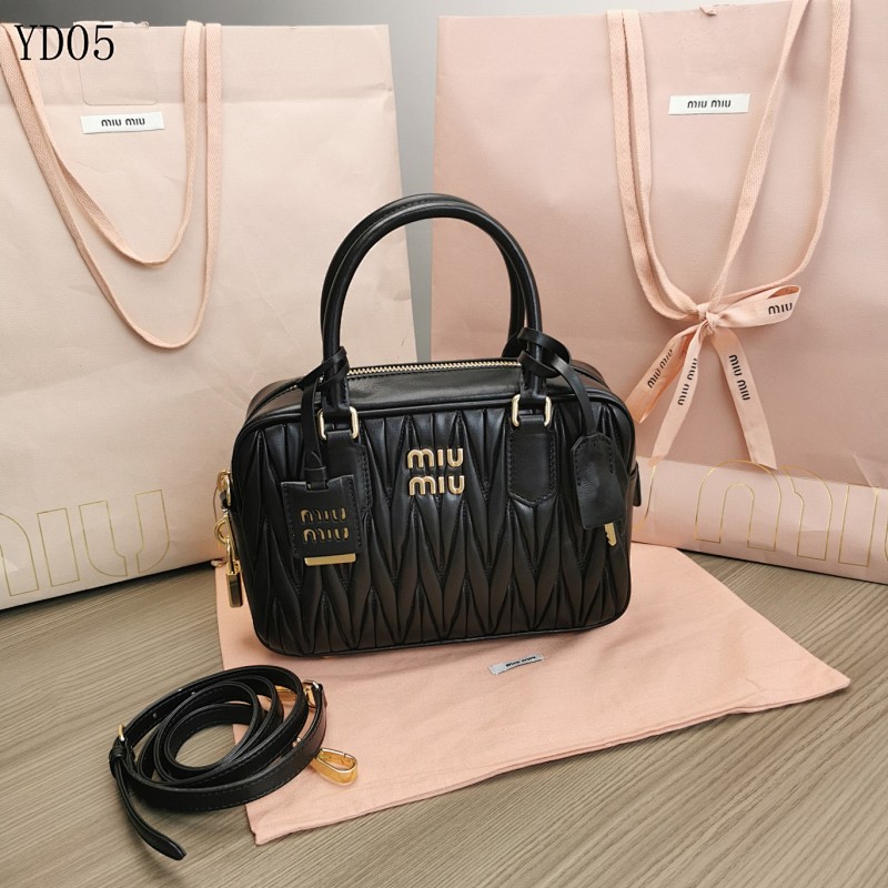 MiuuMiuu YD05 Quilted Leather Top Handle Bag