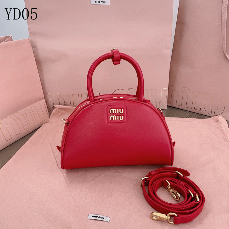 MiuuMiuu 5BB157 Red Dome Bag