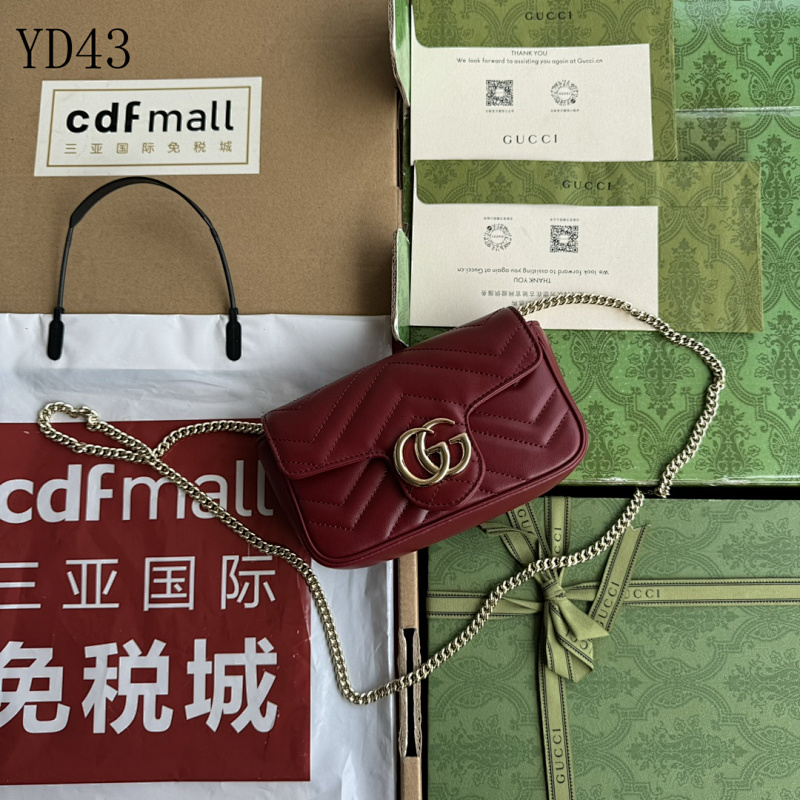 Gucc1 476433 GG Marmont Mini Chevron Bag