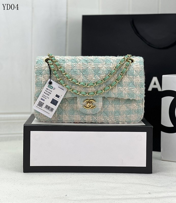 CHANELL YD04 Tweed Quilted Crossbody Bag