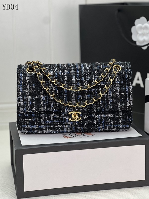 CHANELL YD04 Tweed Flap Bag