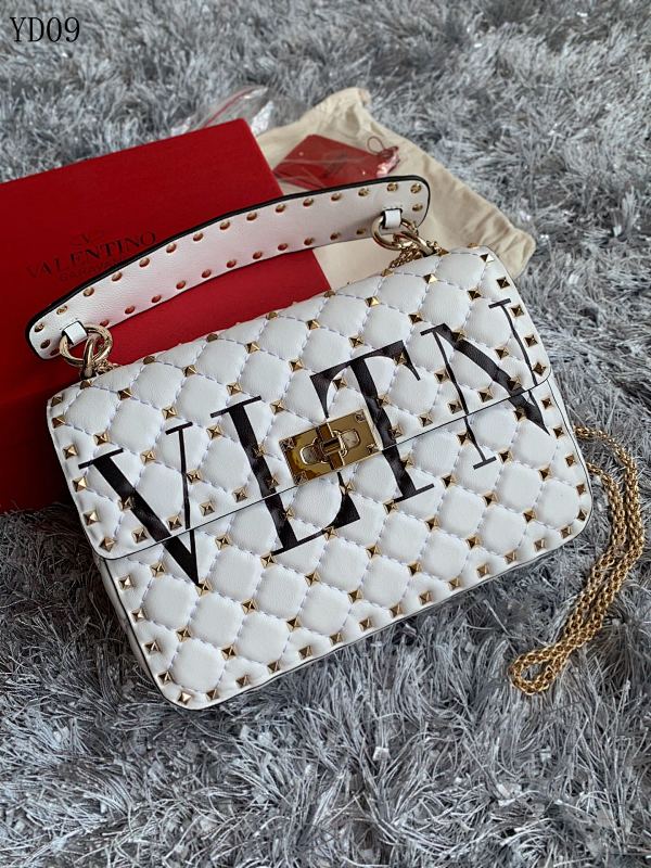 Valentiino VLTN Studs Quilted Leather Shoulder Bag