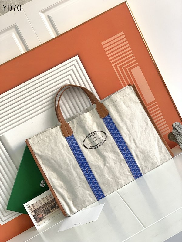 Goyarrd Saint Louis Tote Bag #8110 Blue Monogram Canvas