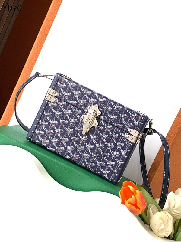 Goyarrd Cassette Trunk Bag #8211 Deep Blue Monogram Canvas