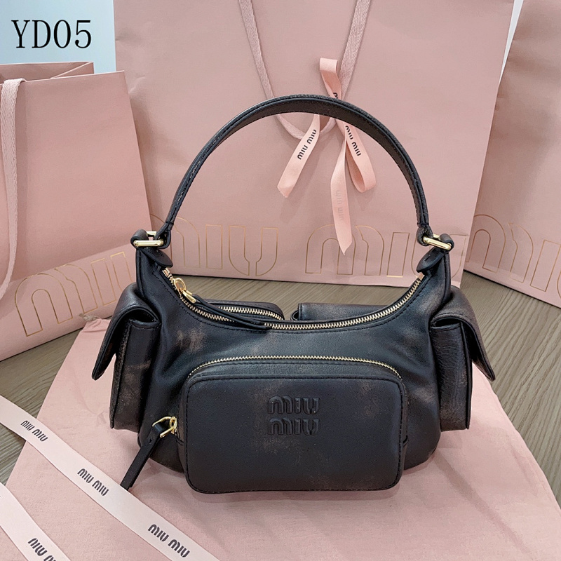 MiuuMiuu YD05 Black Leather Top Handle Bag