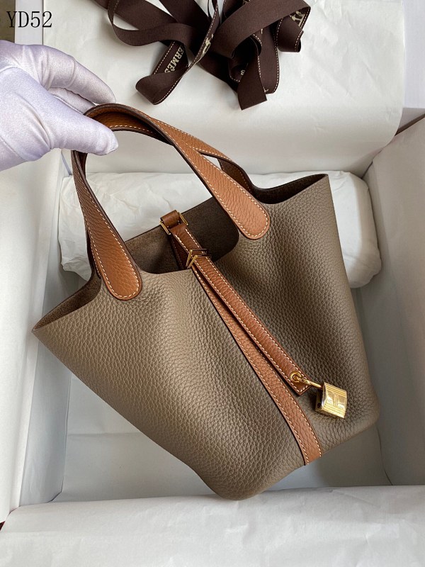 cover-163425908 Hermez Picotin 18cm Tote Bag in Tan TC Leather