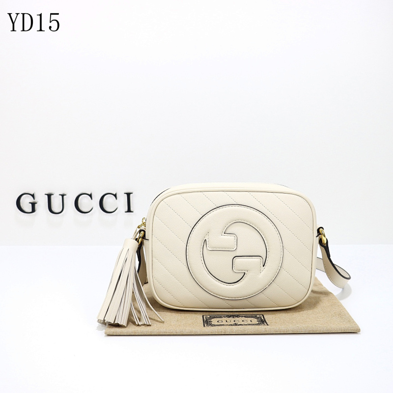 Gucc1 YD15 Interlocking G Quilted Crossbody Bag