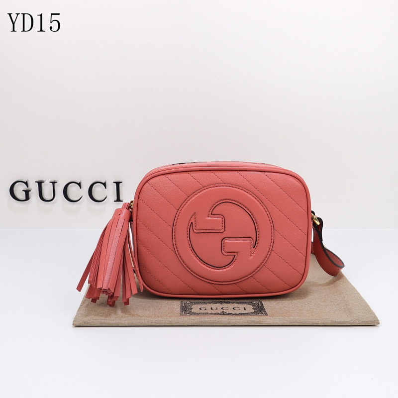 Gucc1 Model 742360 Quilted Leather Crossbody Bag with Tassel
