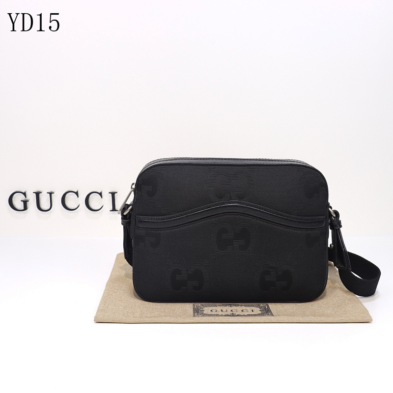 Gucc1 YD15 Black Monogram Crossbody Bag
