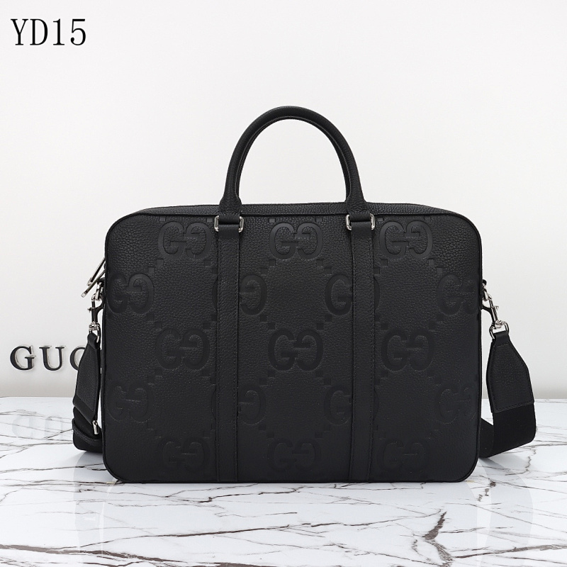 Gucc1 658573 GG Supreme Leather Briefcase