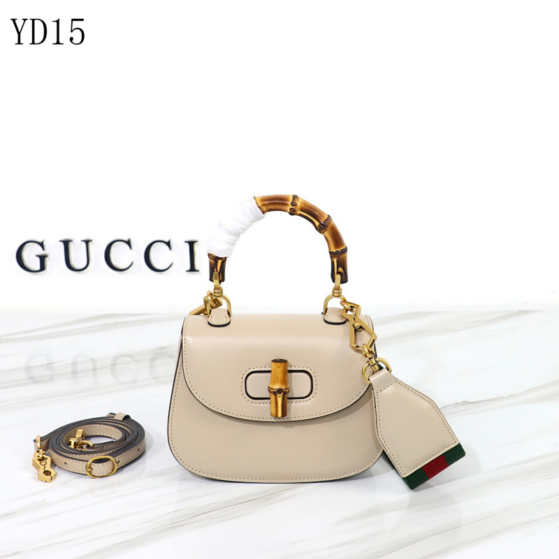 Gucc1 Bamboo Top Handle Bag Model 686864 Oatmeal