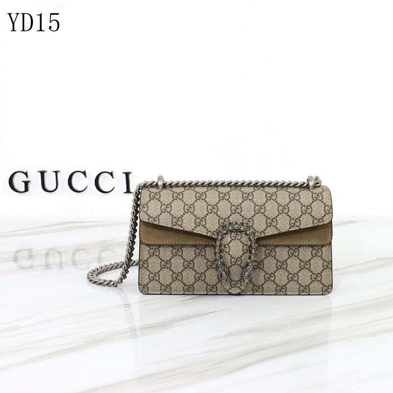 Gucc1 YD15 GG Supreme Chain Crossbody Bag