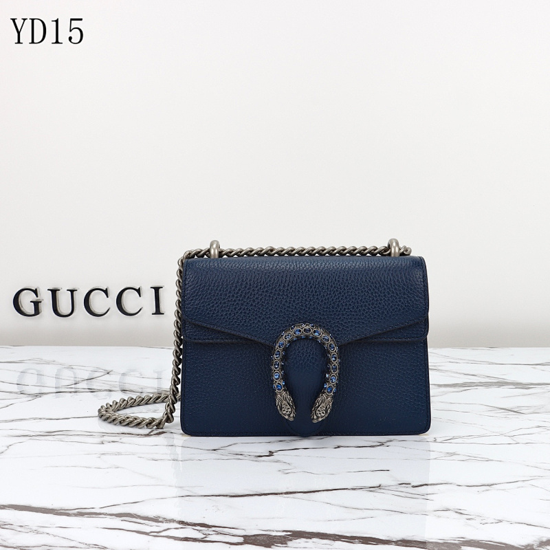 cover-164778939 Gucc1 Model 421970 Snake Embellished Blue Leather Bag