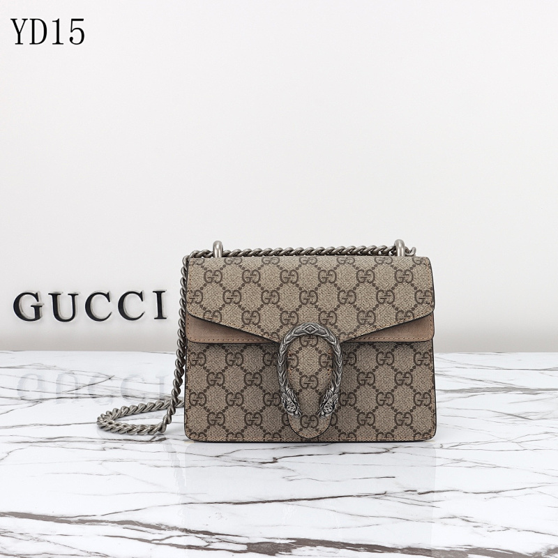 Gucc1 Model 421970 GG Supreme Suede Shoulder Bag