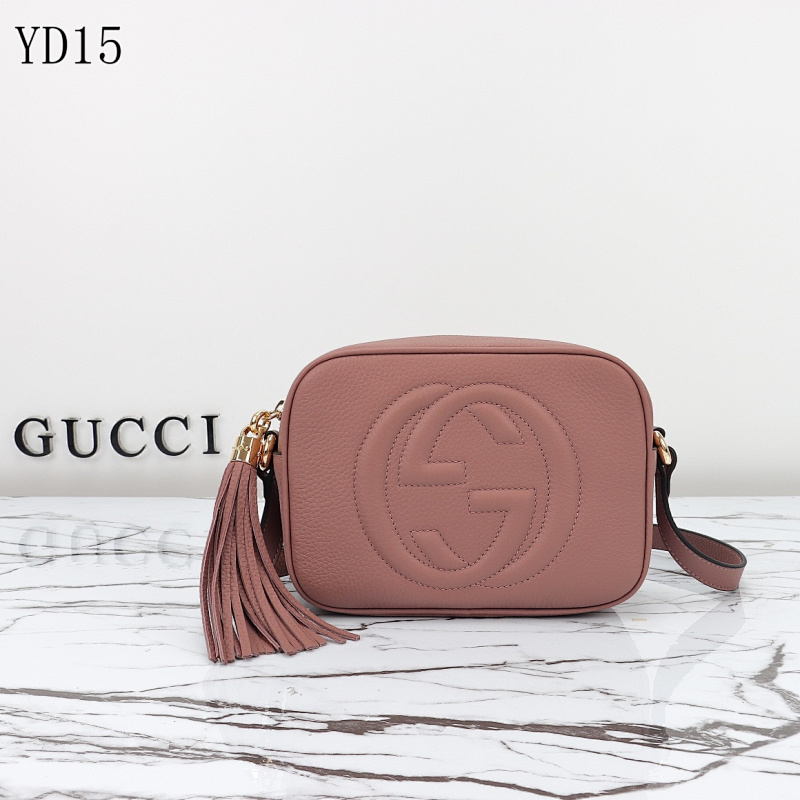 Gucc1 YD15 Monogram Leather Crossbody Bag