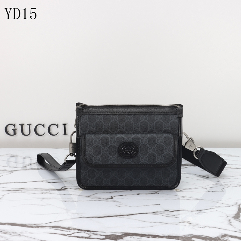 Gucc1 YD15 Black GG Supreme Crossbody Bag