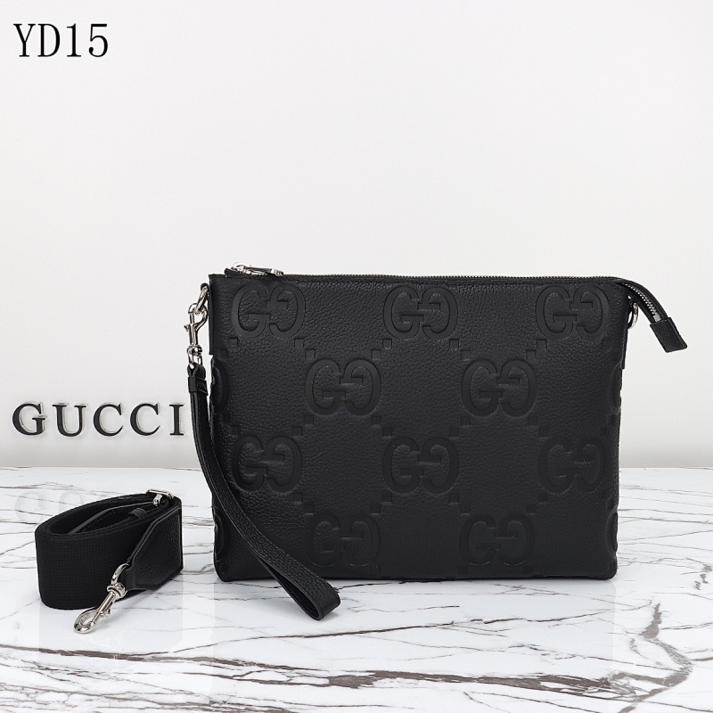 Gucc1 Model 696009 GG Supreme Embossed Leather Crossbody Bag