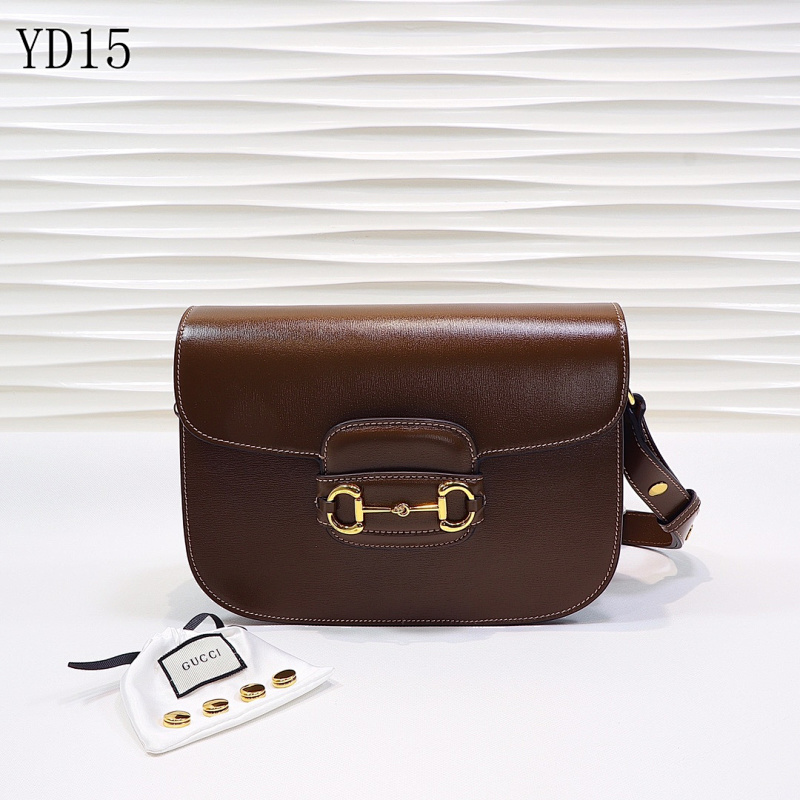Gucc1 YD15063 Horsebit Buckle Shoulder Bag