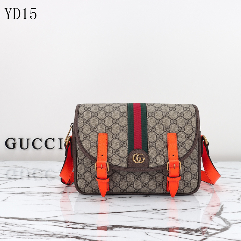Gucc1 792376 Fluorescent Orange GG Supreme Crossbody Bag