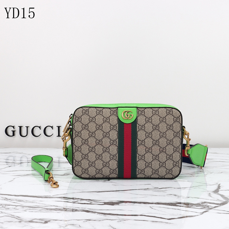 Gucc1 699439 Fluorescent Green GG Supreme Crossbody Bag